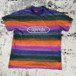Supreme SS19 Rainbow Stripe T-Shirt